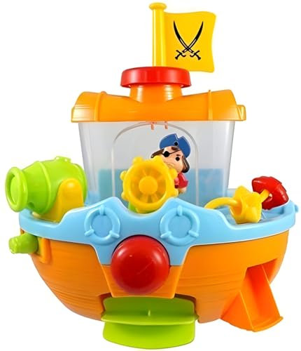 Piraten Schiff Boot & Wasser Kanone Baby Bade Play Zeit Wasser Spielzeug