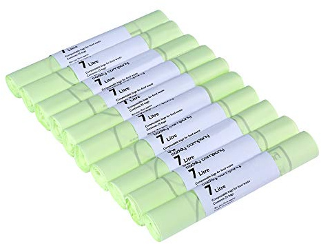 The Caddy Company 7 Litre (7L) Compostable Caddy Bin Liners, 250 Bags