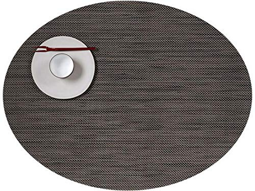 Chilewich Placemat Mini Basketweave Oval - Light Grey