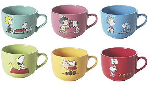 Brunch Time Cappuccinotasse 6 tlg. Set Jumbo Snoopy