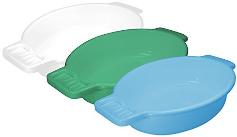 Pflegehome24® Waschschale aus Kunststoff, blau mit Seifenablage