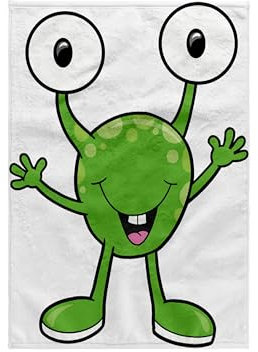 3D Rose Cute Silly Happy Monster Buddy Cartoon Charakter Hand/Sport Handtuch, 15 x 22 cm