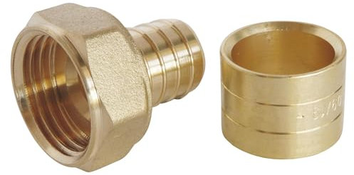 SOMATHERM FOR YOU, Raccord à glissement écrou tournant 15/21 pour tube PER Ø16 - Montage facile, résistant à la corrosion, norme NF, pression max 10 bars, température 5°C à 90°C