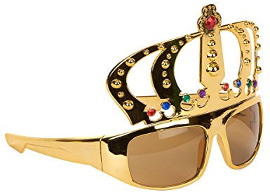 Brille König Krone - Tolles Accessoire für Junggesellenabschied oder Mottoparty