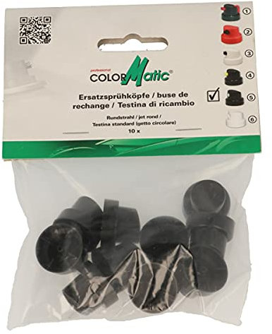 ColorMatic 379420 Rundstahl Sprühkopf 10 Stück schwarz-weiß