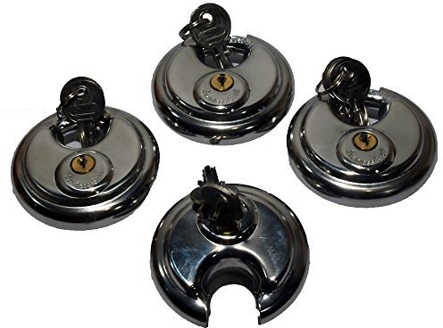 4 Stück gleichschließende Schlösser Schloss Ø 70mm Vorhängeschloss Schloss Sicherheitsschloss hochfest rostfrei wetterfest