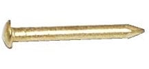 Messing Nägel 1,0 x 12 mm, Eisen vermessingt, 30 g, (ca. 350 Nägel) Rundkopfstifte