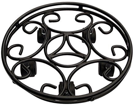 Garden Pride Round Plant Pot Caddy - Heavy Duty Plant Pot Wheels / Plant Pot Mover - Plant Pot Trolley / Plant Pot Dolly, Pack of 1 - 14 Diameter (36cm)