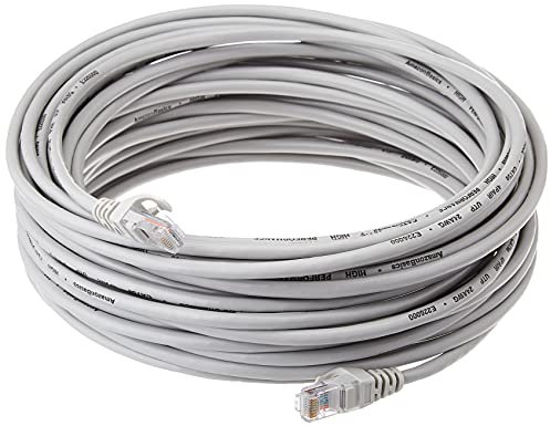 Amazon Basics RJ45 Cat-5e Network Ethernet Cable - 50 Feet (15.2 m), Light Gray