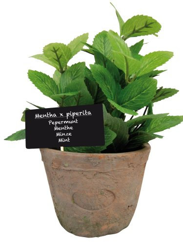 Esschert's Design Grand Pot Artificiel en Terre Cuite vieillie - Menthe/Vert AH004