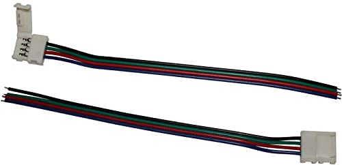 5x 15cm RGB LED Clip Conector con Cable para 10mm RGB LED tira 15x5mm