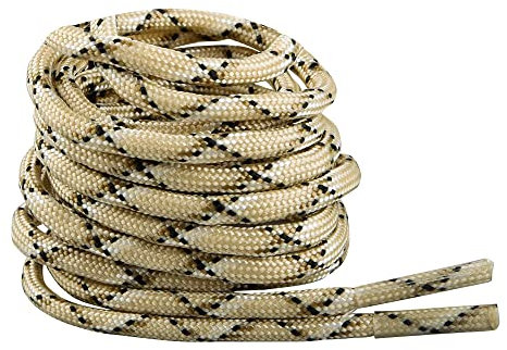 IRONLACE Paracord 550, lacci, lacci delle scarpe, corridori, escursionisti, stivali, scarpe casual, 1 paio, più colori e lunghezze, Camo Deserto - 63 Inches - 160 cm