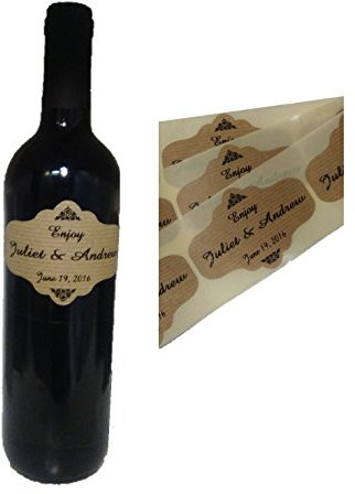 TODOKRAFT 80 étiquettes personnalisées de Bouteille de vin
