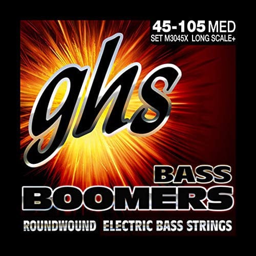 GHS ML3045X Jeu de 4 Cordes pour Basse électrique Long Scale Medium Light