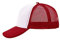 Trucker Mesh Baseball Cap in Polyester in Weiss - Rot
