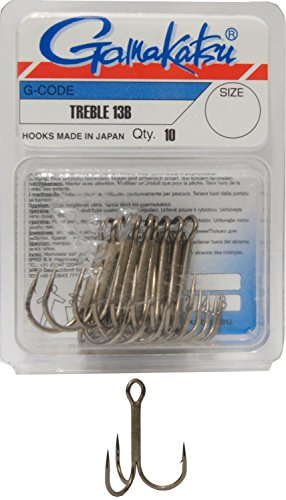 Gamakatsu Hook Treble 13B Gr. 10 Drilling brüniert