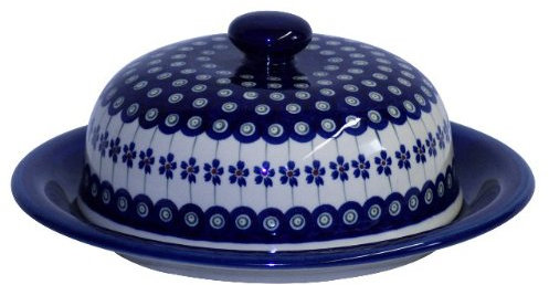 Original Bunzlauer Keramik Käseglocke L/Servierglocke groß Ø 27,5 cm im exklusiven Dekor 166a