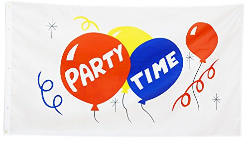 BRUBAKER Große Hissflagge Fahne Partytime 150x90 cm