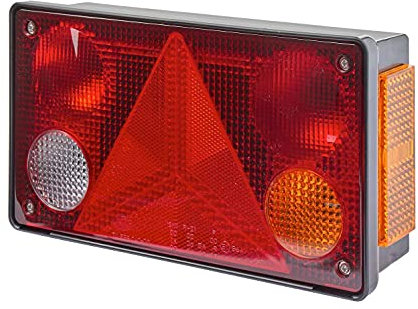 HELLA Rückleuchte - Glühlampe - 12V / 24V - Anbau/geschraubt - ECE/ADR/GGVS - Lichtscheibenfarbe: mehrfarbig - Stecker: Flachstecker - rechts - Menge: 1 - 2VP 340 400-121