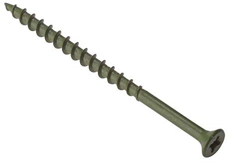ForgeFix Countersunk Decking Screws | 4.5 x 55mm | Green | Tub 1000