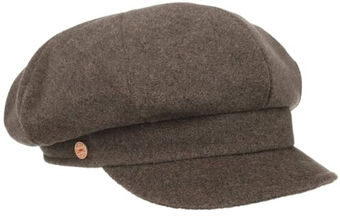 Mayser Damen Ballonmütze Wide Fit Visor Made in EU Herbst Winter braun M (57-58 cm)