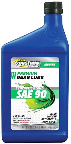 STAR BRITE Star Tron Hypoid 90W Lower Unit Gear Lube - Ultimate Marine Grade Lubricant for Outboard Motors & Stern Drives - 32 OZ (027132)