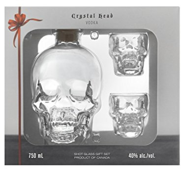 Crystal Head Vodka 40% Vol. 0,7l in Geschenkbox mit 2 Shotgläsern