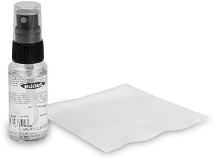 ednet Reinigungsset für Smartphone, Handy, Tablet, Notebook, iPhone, MacBook - Sensitiver Reiniger 25ml - Mikrofasertuch