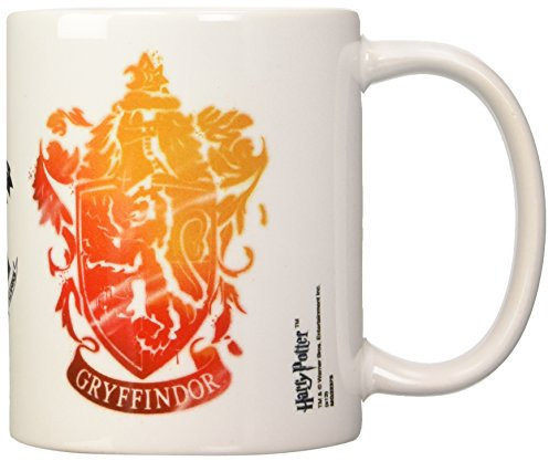 Harry Potter Gryffindor and Hogwarts Crests Ceramic Mug in Presentation Box - Official Merchandise