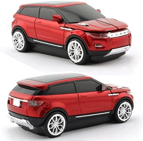 UrChoiceLtd® Souris de voiture sans fil 2,4 GHz USB SUV avec un design ergonomique pour ordinateur rouge