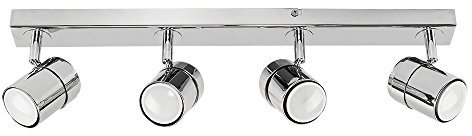 MiniSun | Modern 4 Way Straight Bar Ceiling Spotlight Fitting in a Polished Chrome Finish | Ceiling Lights & Home Improvements Essential