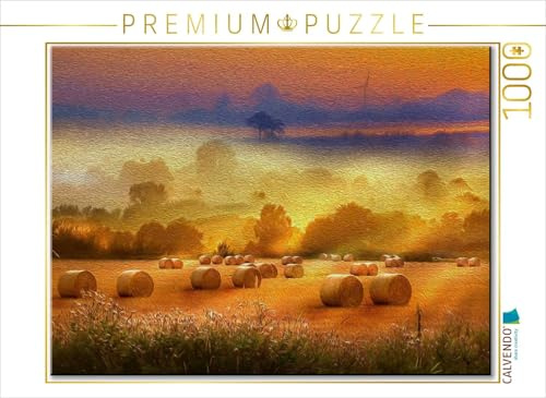 CALVENDO Puzzle Strohballen auf dem Feld | 1000 Teile Lege-Größe 64 x 48 cm Foto-Puzzle für glückliche Stunden