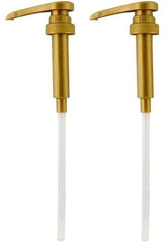 Syrup Pump Compatible with Torani, DaVinci and Skinny (Set of 2) - fits bottles (25.4 oz-750ml) (Gold)