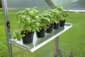 Gartentec Aluminium Hängeboard/Regal Gewächshaus Typ F2 bis F6