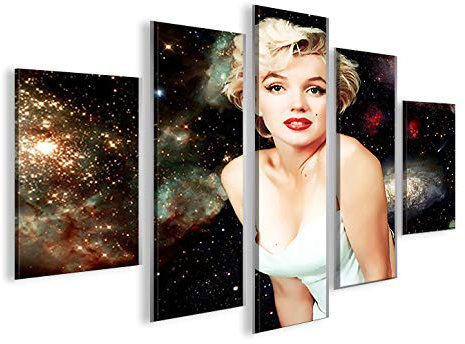 islandburner Bild Bilder auf Leinwand Marilyn Monroe V10 MF XXL Poster Leinwandbild Wandbild Dekoartikel Wohnzimmer Marke