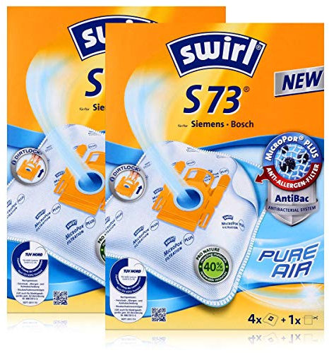 2 Pakete Swirl Staubsaugerbeutel S73 / S 73 MicroPor Plus AirSpace für Siemens / Bosch Typ: GXXL