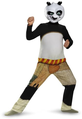Costume de panda Po pour enfants, costume officiel de panda Kung Fu Ouffit, taille enfant (4-6)