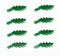 LEGO Piezas: Planta, Hoja de Palma pequeña 8 x 3 (8 Piezas)