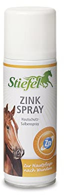 Stiefel Zinkspray für Pferde, hochwertige Hautschutzsalbenspray mit Zinkoxid zur W&Abdeckung. Atmungsaktive Schutzschicht. mit Zinkoxid zur verbesserten Hautregeneration, schützt die W&e, 200ml