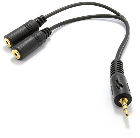 2,5 mm Estéreo Conector Jack Divisor Adaptador Audio Cable Cable Oro 20 cm