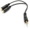 2,5 mm Estéreo Conector Jack Divisor Adaptador Audio Cable Cable Oro 20 cm