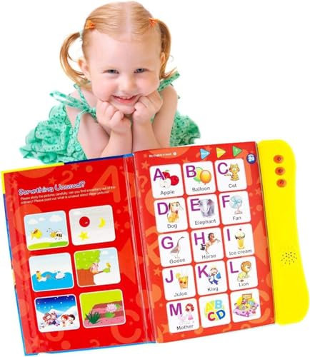 Libro per l'Infanzia con ABC Sonoro in Inglese by Boxiki Kids /Divertente Giocattolo Educativo. Apprendimento Attivo per l’Infanzia di Lettere, Parole, Numeri, Forme, Colori e Animali.