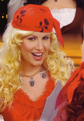 Perücke Piratenbraut mit Kopftuch blond - Widmann