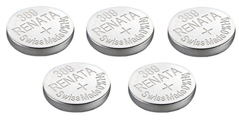 Renata Watch Battery Swiss Made Renata 389 or SR1130SW Or AG10 1.5V (5 x 389 or SR 1130 SW)