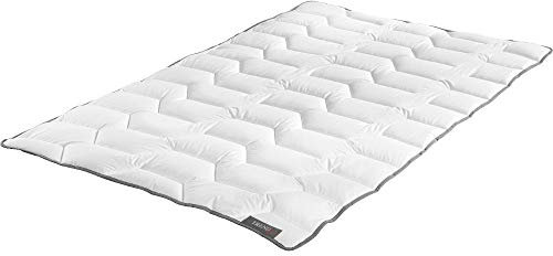 Badenia Trendline Basic Duo Wintersteppbett kochfest mit Bezug aus hochwertigem Baumwoll-Mischgewebe für einen erholsamen Schlaf, Made in Germany, 135 x 200 cm weiß, Öko- Tex zertifiziert