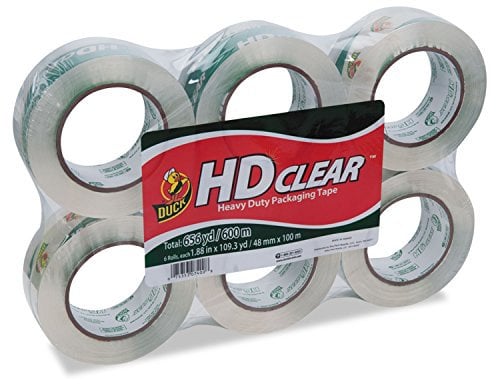 Duck HD transparentes robustes Packband, 4,7 cm x 90 m, 6 Rollen (299016)