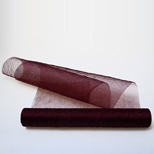 Crashorganza-Tischläufer Bordeaux - 28 cm breit - Rolle 5 Meter - 68280 38-R 280