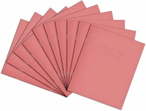 Rhino Schulhefte, 8 x 6,5 cm, 48 Seiten/blanko, 10 Stück, Schreibbuch, Büro- und Schulbedarf, Rosa