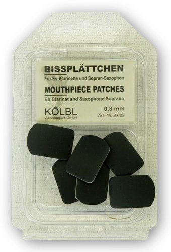 Kölbl Bissplatten 6er Pack Es-Klarinette / Sopran-Saxophon 0,8mm schwarz