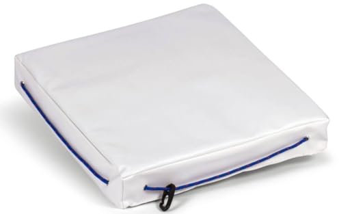 wellenshop Sitzkissen für Boote Schwimmfähig Wasserdicht Kissen Boot Caravan Camping Garten Stuhl Outdoor Farbe Weiß, Größe Einzelkissen